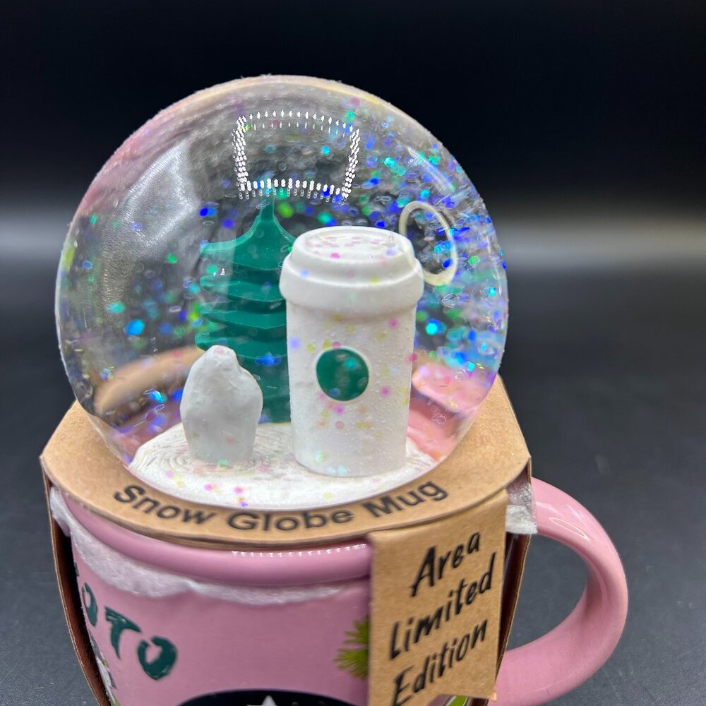 Starbucks Kyoto Japan Snow Globe Mug 89mL Pink Area Limited Edition New - Picture 7 of 10
